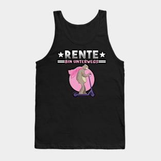 Rente Rentner Spruch Faultier Tank Top